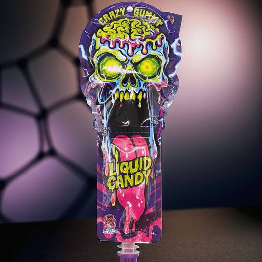 Halloweeni Koponya Savanyú Lével és Gumiszemekkel 42g