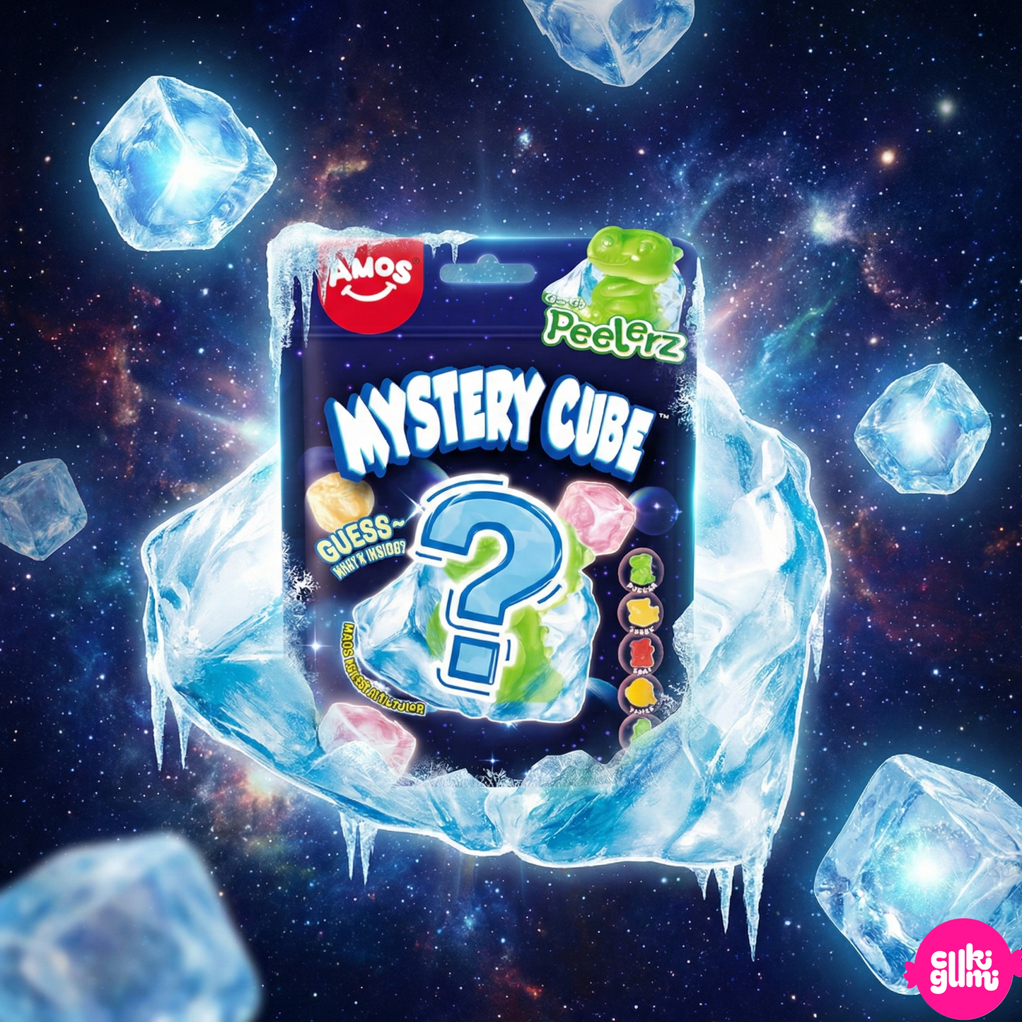 Amos Peelerz Gummy Mystery Cube 65 g – Peelable surprise gummy candy