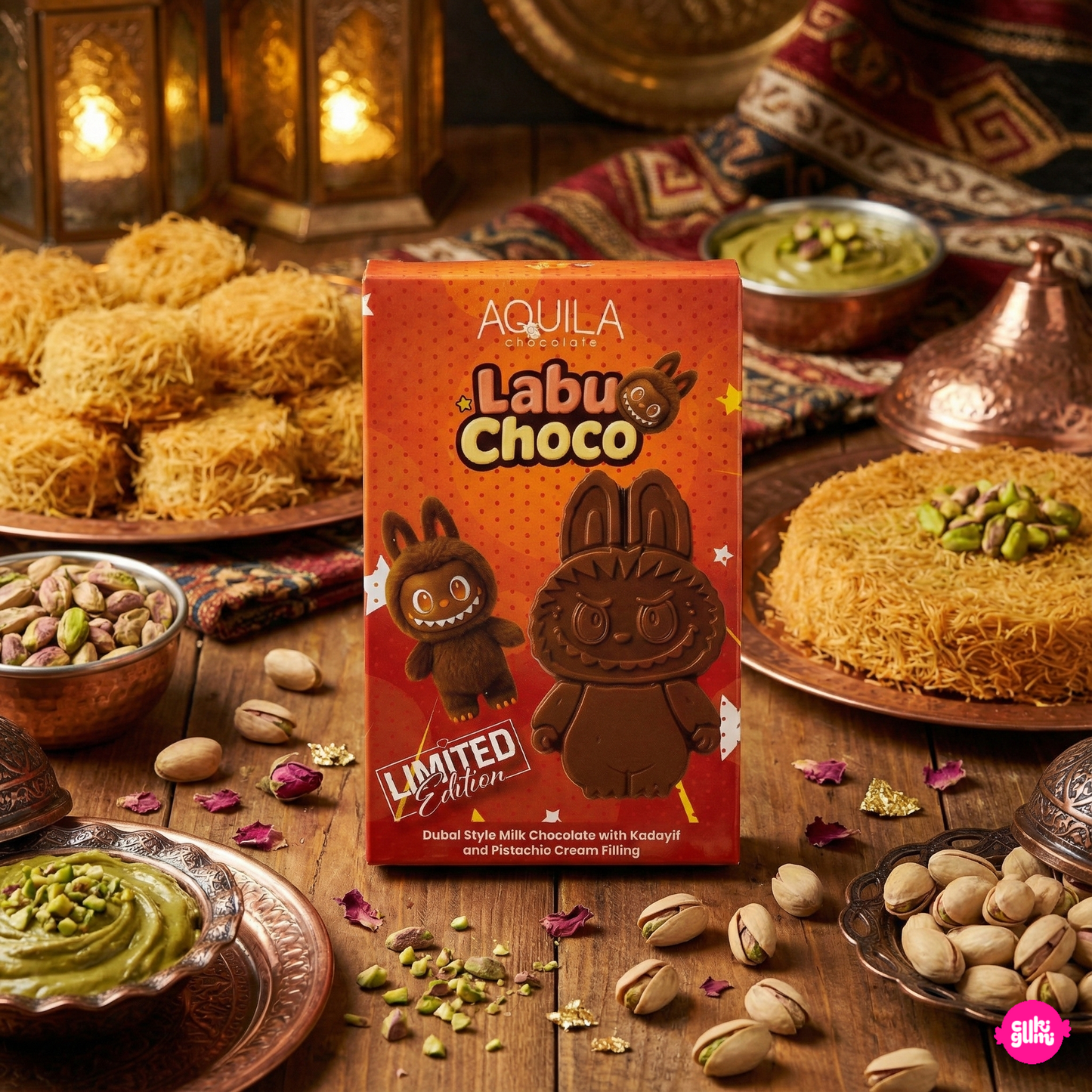 AQUILA Labu Choco Dubai Csoki - Pisztáciakrémes Tejcsoki35g