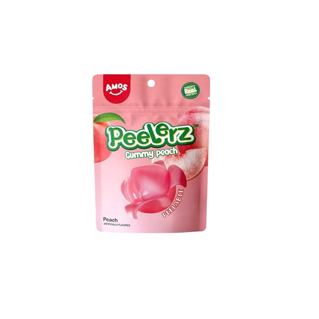 Amos Peelerz Hámozható Barackos Gumicukor 120g