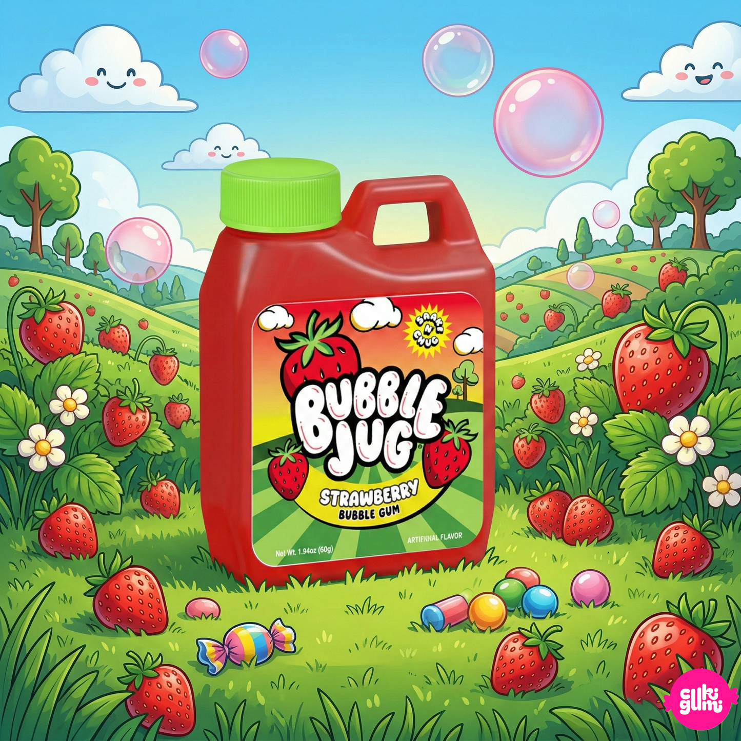 Mini Kanna Epres Rágógumi Cukorka 55 g