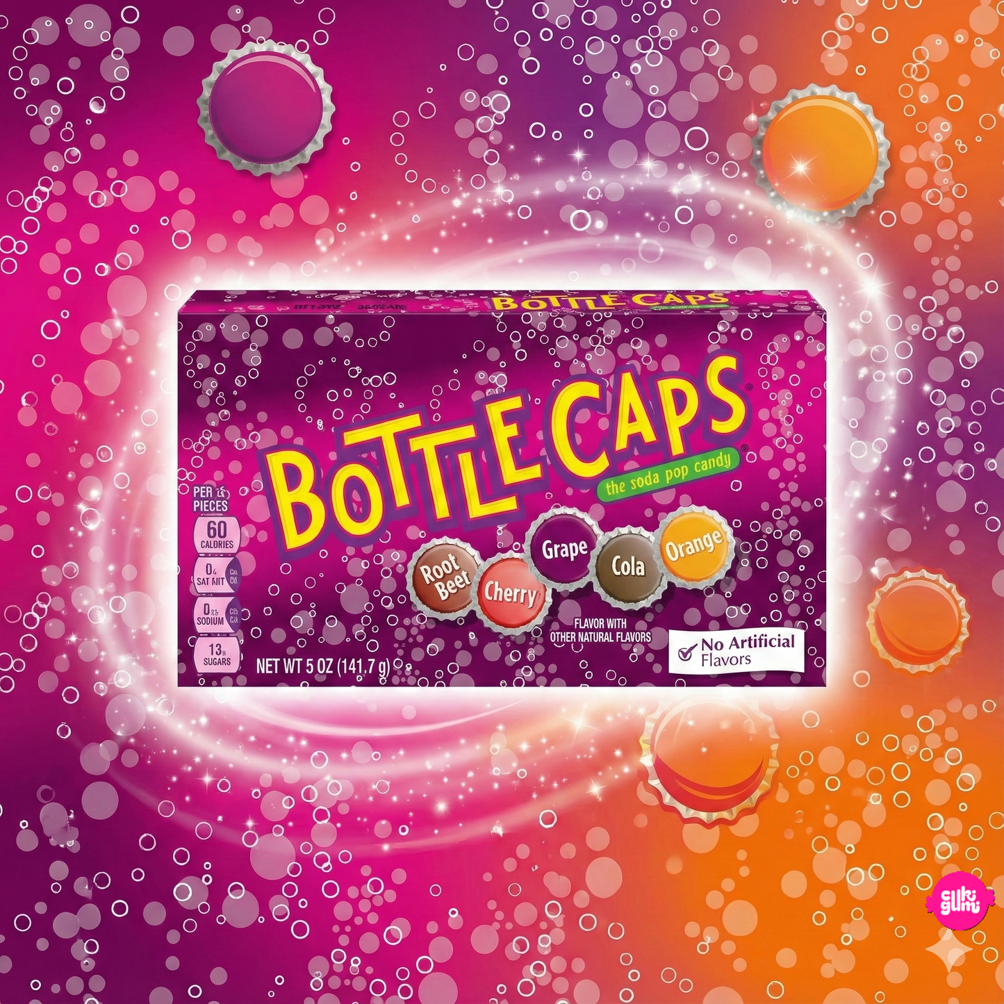Bottle Caps – Szódás Gyümölcsös Pezsgőcukor Mix 141g