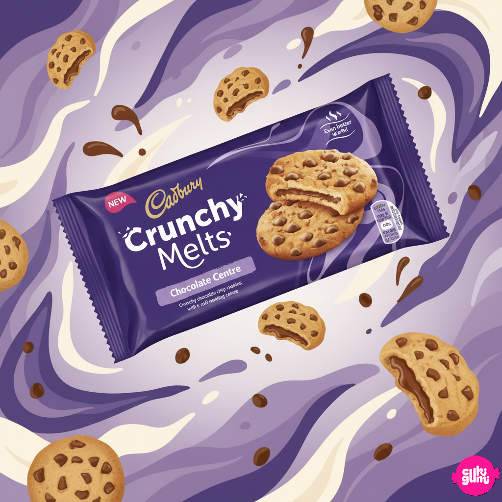 Cadbury Crunchy Melts – Olvadós Csokis Ropogós Keksz 156 g