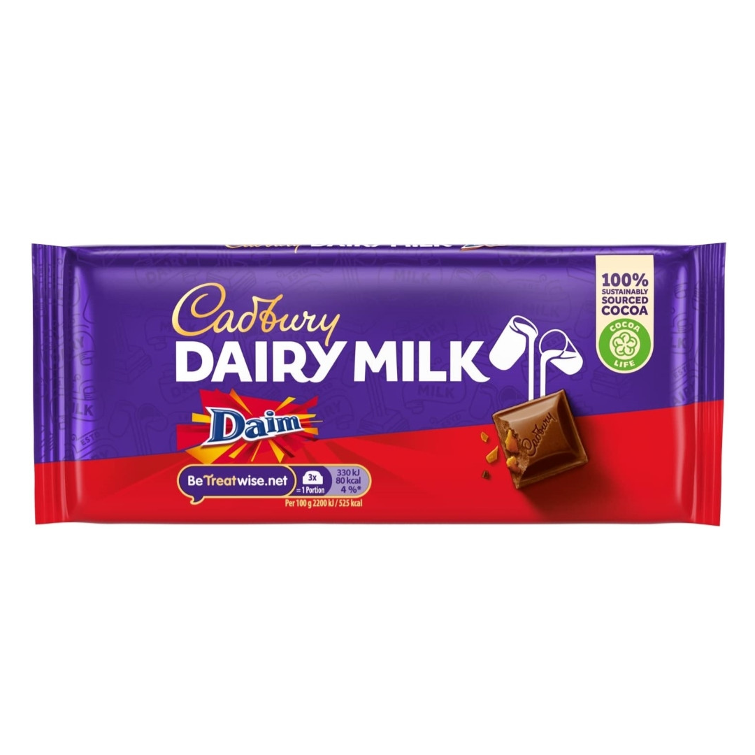 Cadbury Daim Táblás tejcsokoládé grillázzsal 120g