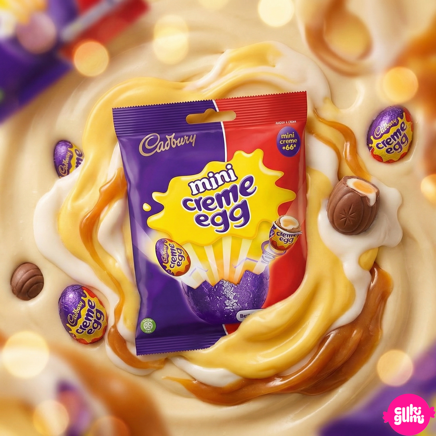 Cadbury Mini Creme Egg – Mini tejcsokoládé tojások lágy fondant krémmel 78 g