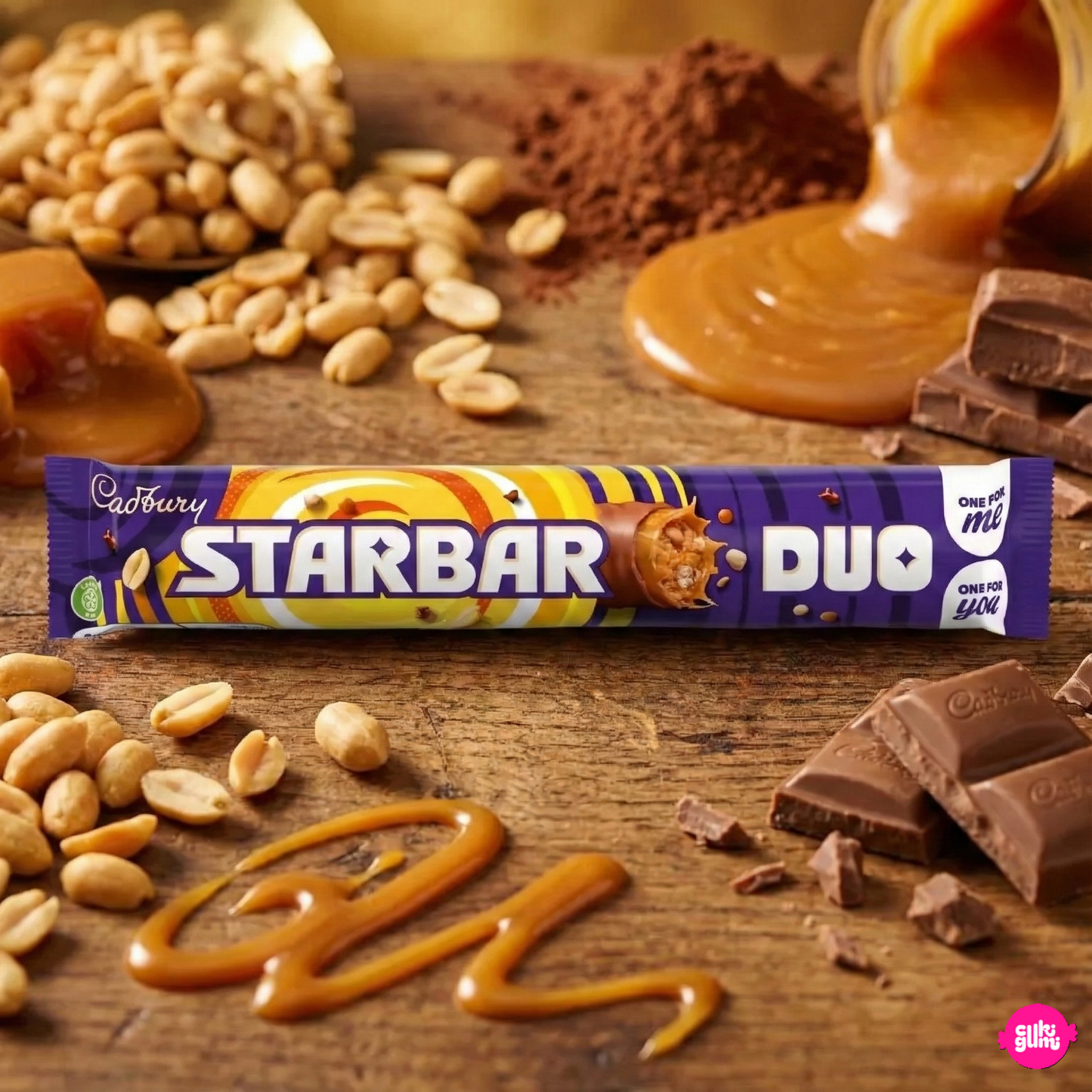 Cadbury Starbar Duo - Dupla Mogyorós-Karamellás Tejcsokis Rúd74g