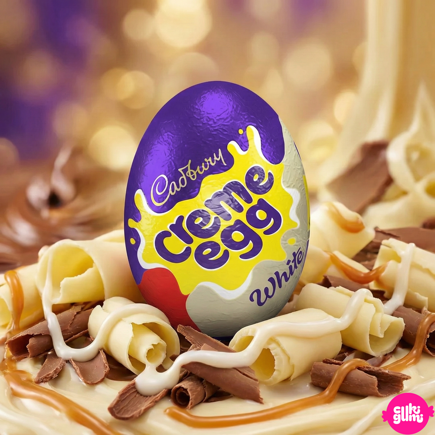Cadbury White Creme Egg – Fehér csokoládés tojás krémes fondant töltelékkel 40 g