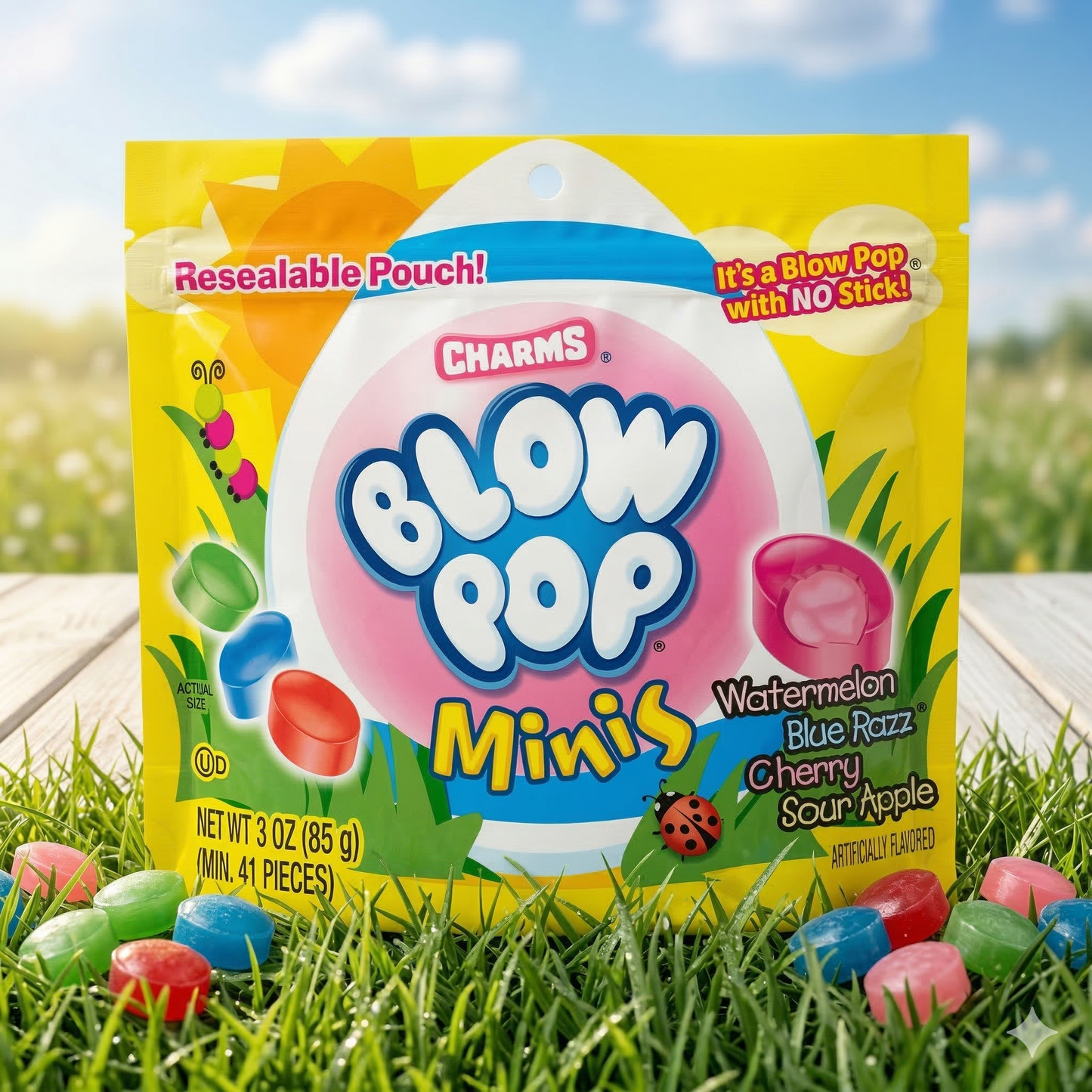 Charms Rágógumival töltött mini nyalókák 85 g