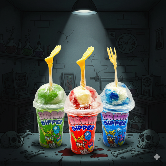 Csavart Agy Nyalóka Csont Alakú Pálcán Savanyú Géllel 60g