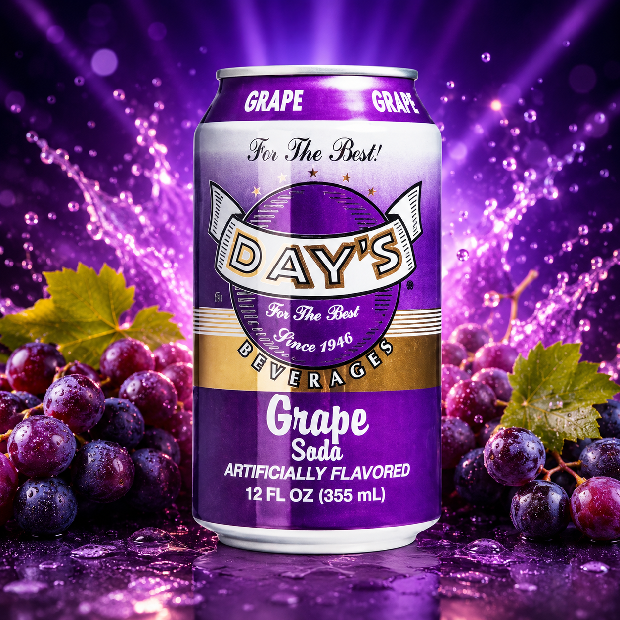 Day's Grape Soda 355ml – Amerikai Szőlőízű Szénsavas Üditőital