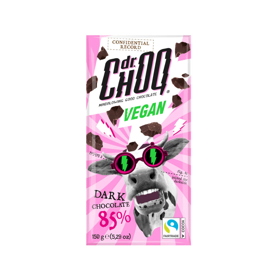 Dr. Choq - Vegán 85% Étcsokoládé tábla 150g