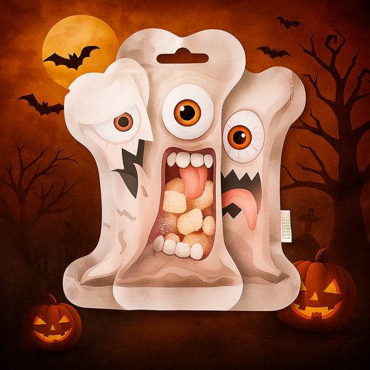 Mini Édes Csontocskák Gumicukor Csomag Halloweenra 80g