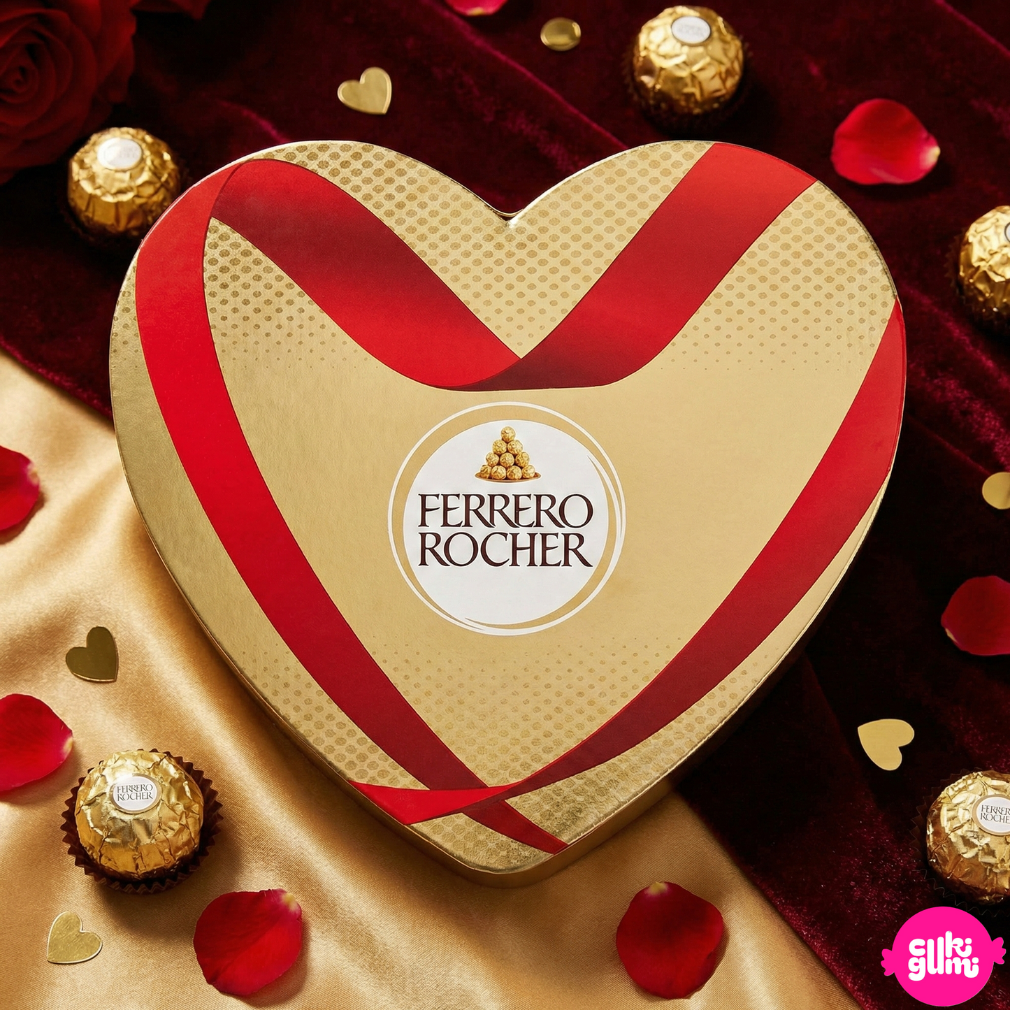 Ferrero Rocher Mogyorós bonbon szív alakú dobozban