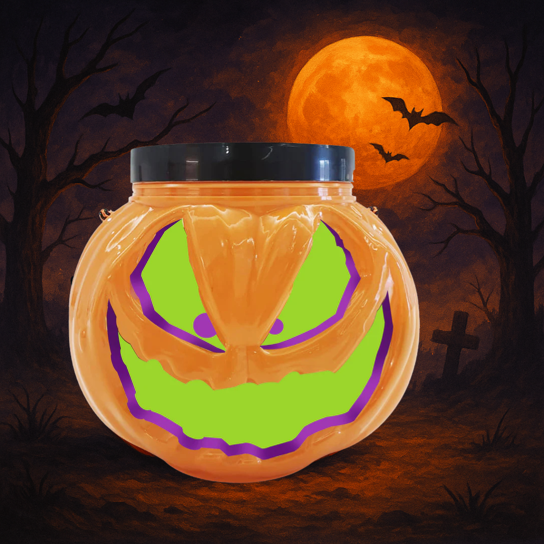 Fini halloweeni tökfej gyerek vödör ajándék gumicukorral