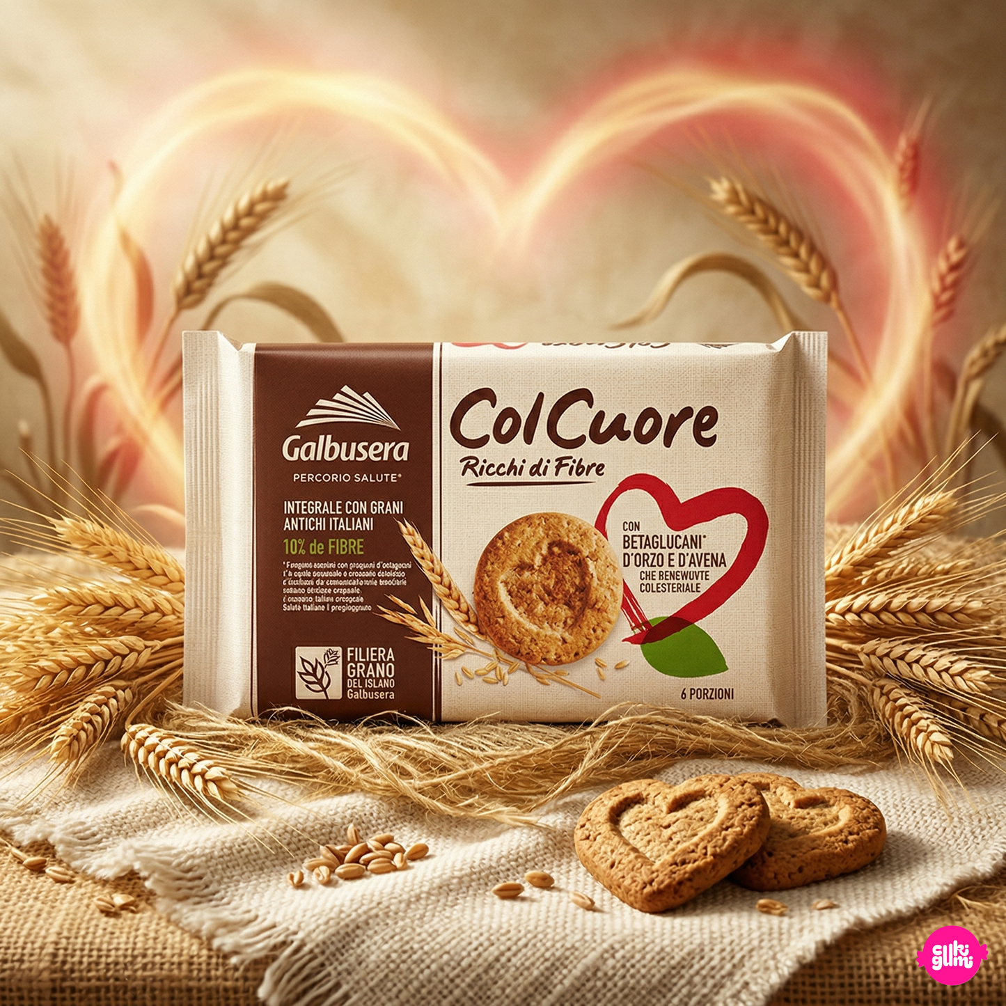 Galbusera ColCuore Frollini 300 g - Teljes kiorőltesű zabos keksz