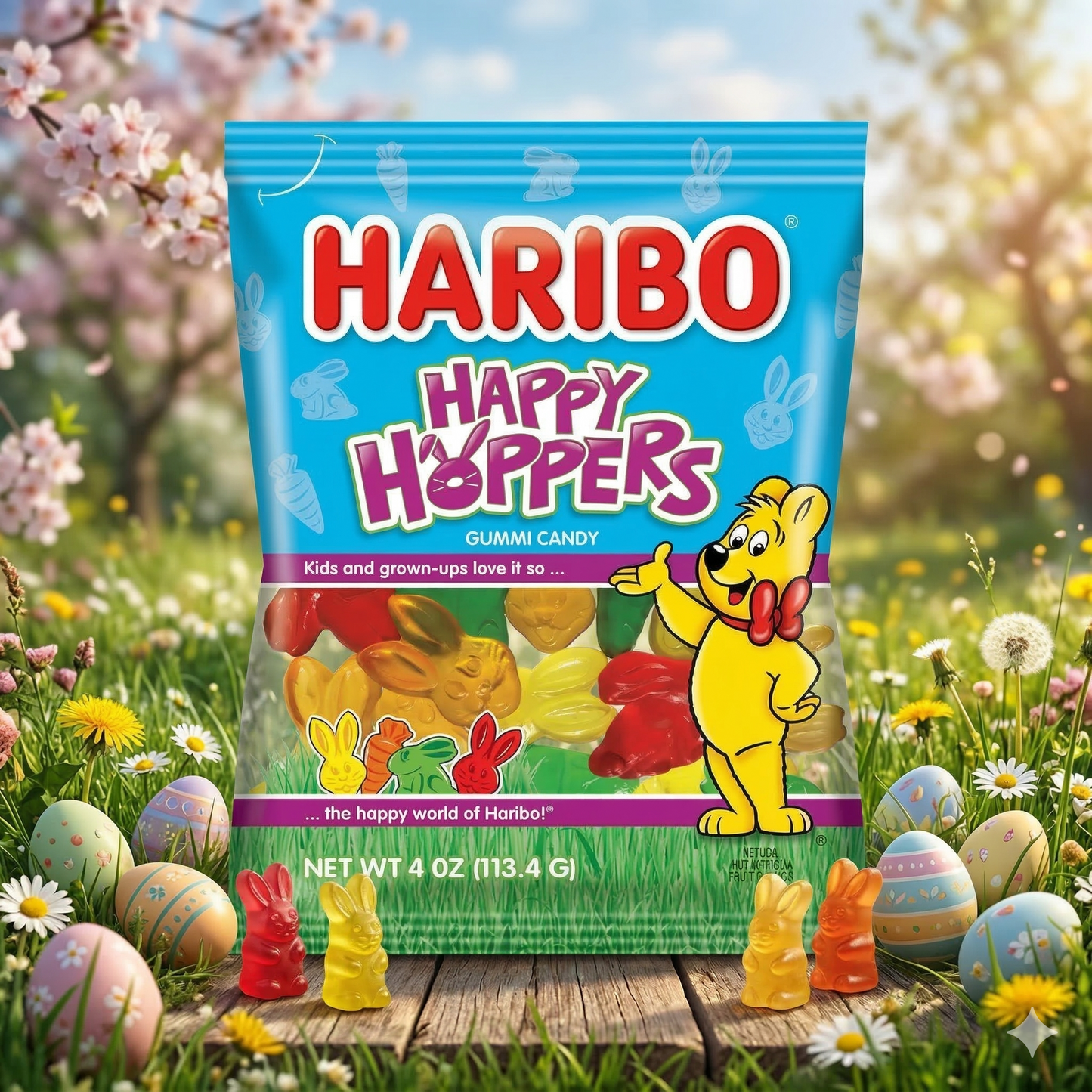 Haribo Gyümölcsös gumicukor nyuszik 113 g