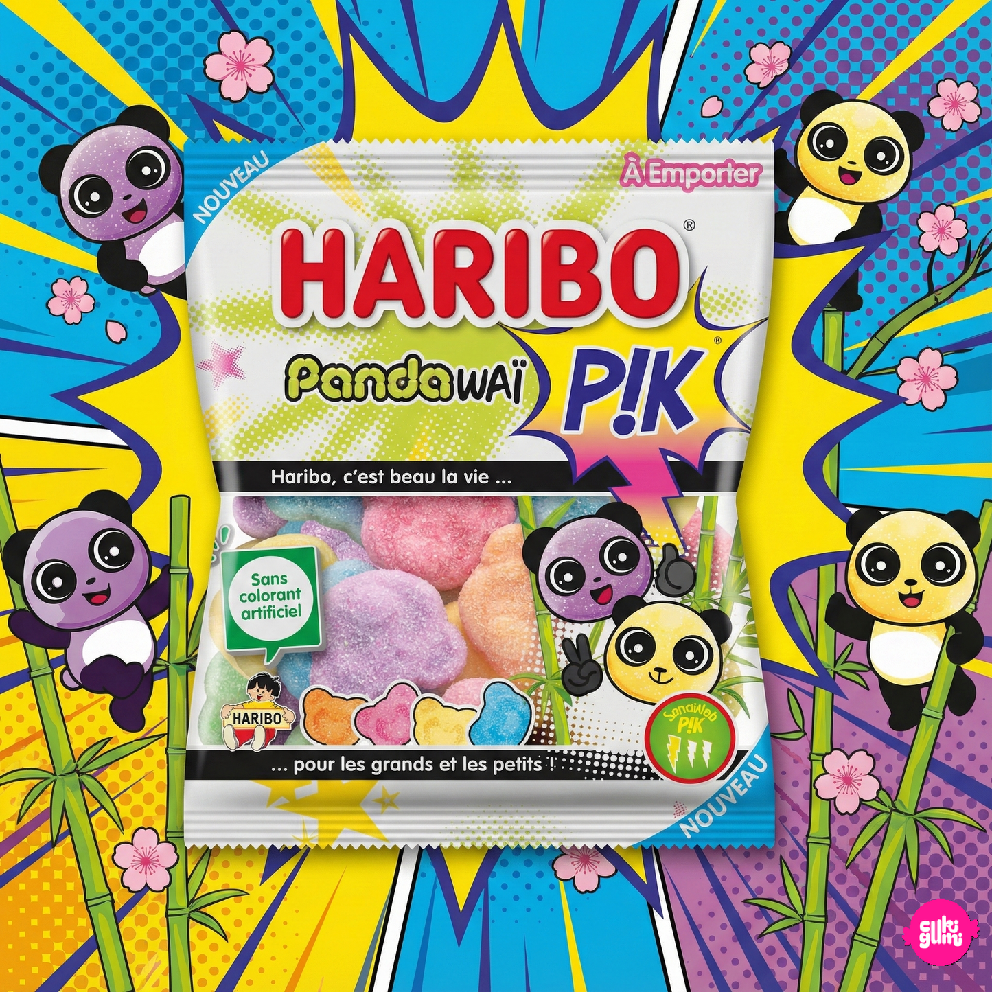 Haribo Pandawai Pik – Pandamaci Savanyú Gumicukor 100 g