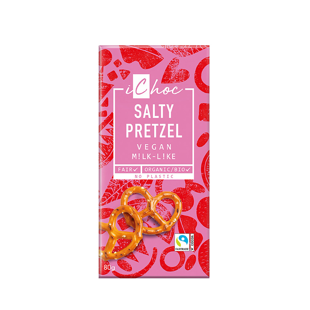 Ichoc BIO Csokoládé Sós-perec darabokkal 80g