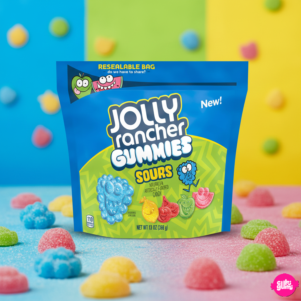 Jolly Rancher Gummies Sours – Extra Savanyú Gyümölcsös Gumicukormix 369g
