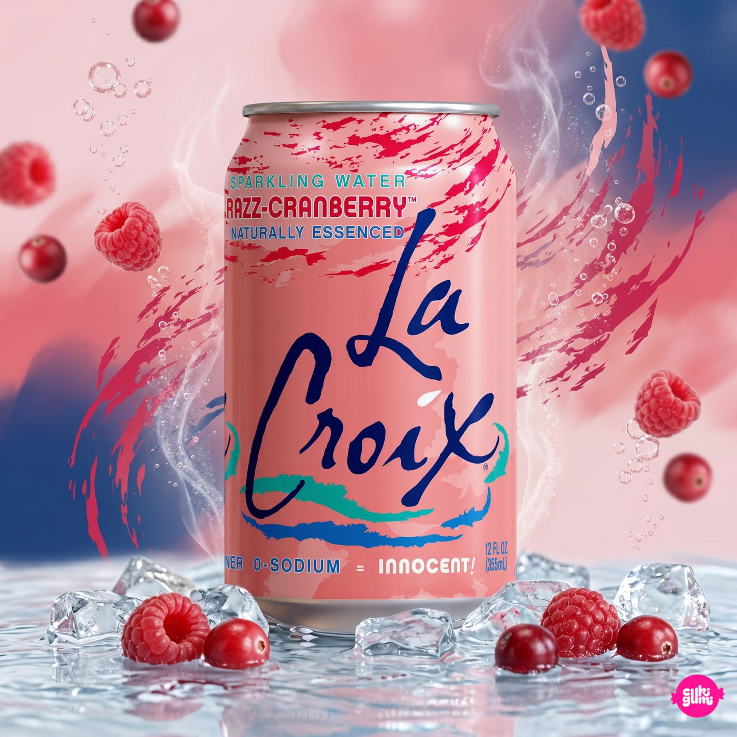 La Croix Sparkling Water Razz-Cranberry 355 ml – Málnás-Áfonyás Szénsavas Víz