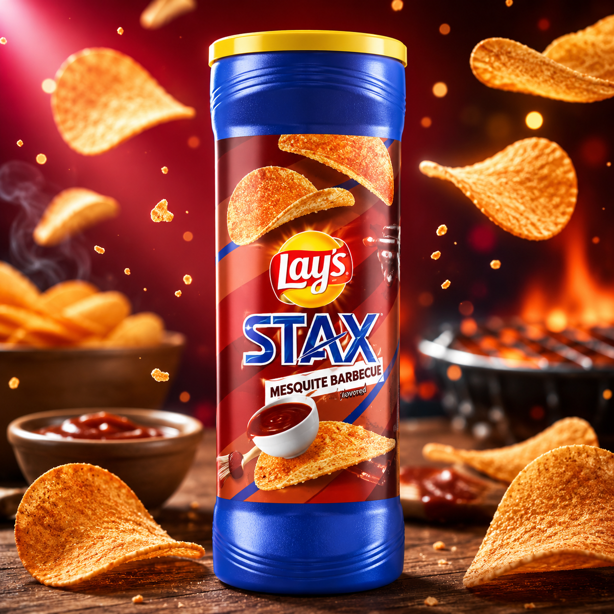 Lay's Stax Mesquite Barbecue 156g – Füstös Barbecue Ízű Burgonyachips