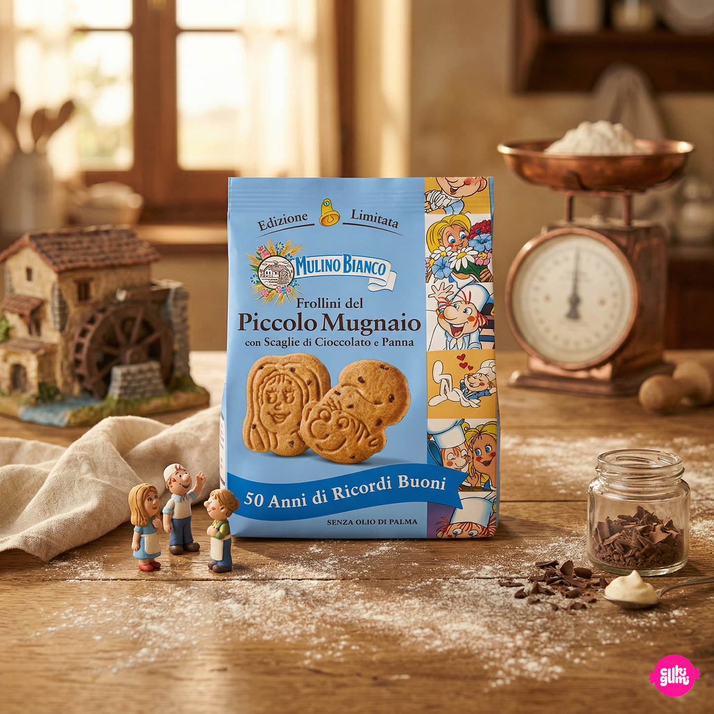 Mulino Bianco Piccolo Mugnaio Biscuits 300 g - Olasz omlos keksz csokidarabokkal
