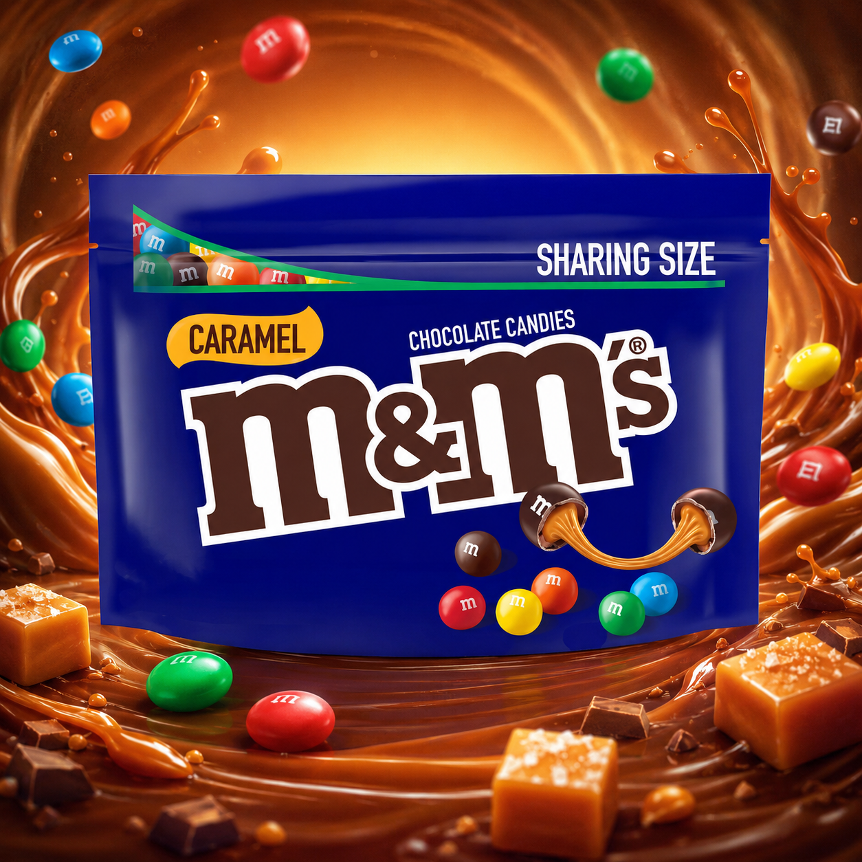 M&M's Caramel 257g – Karamellás Tejcsokoládés Drazsé