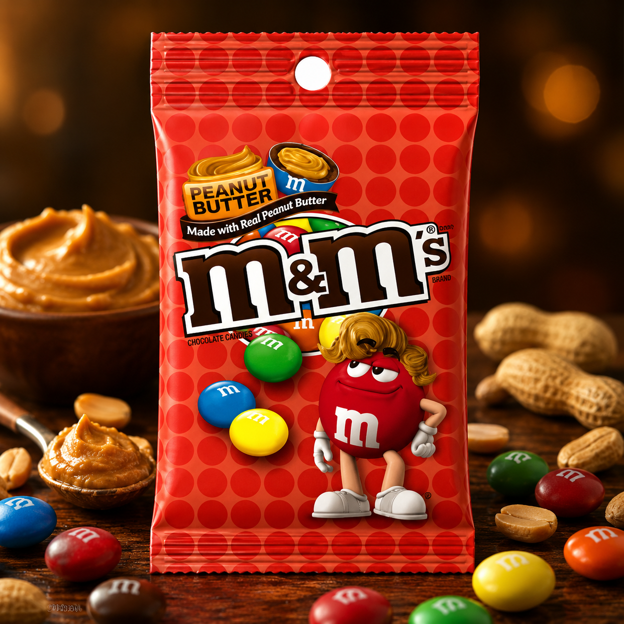 M&M's Peanut Butter 144g – Mogyoróvajas Tejcsokoládés Drazsé