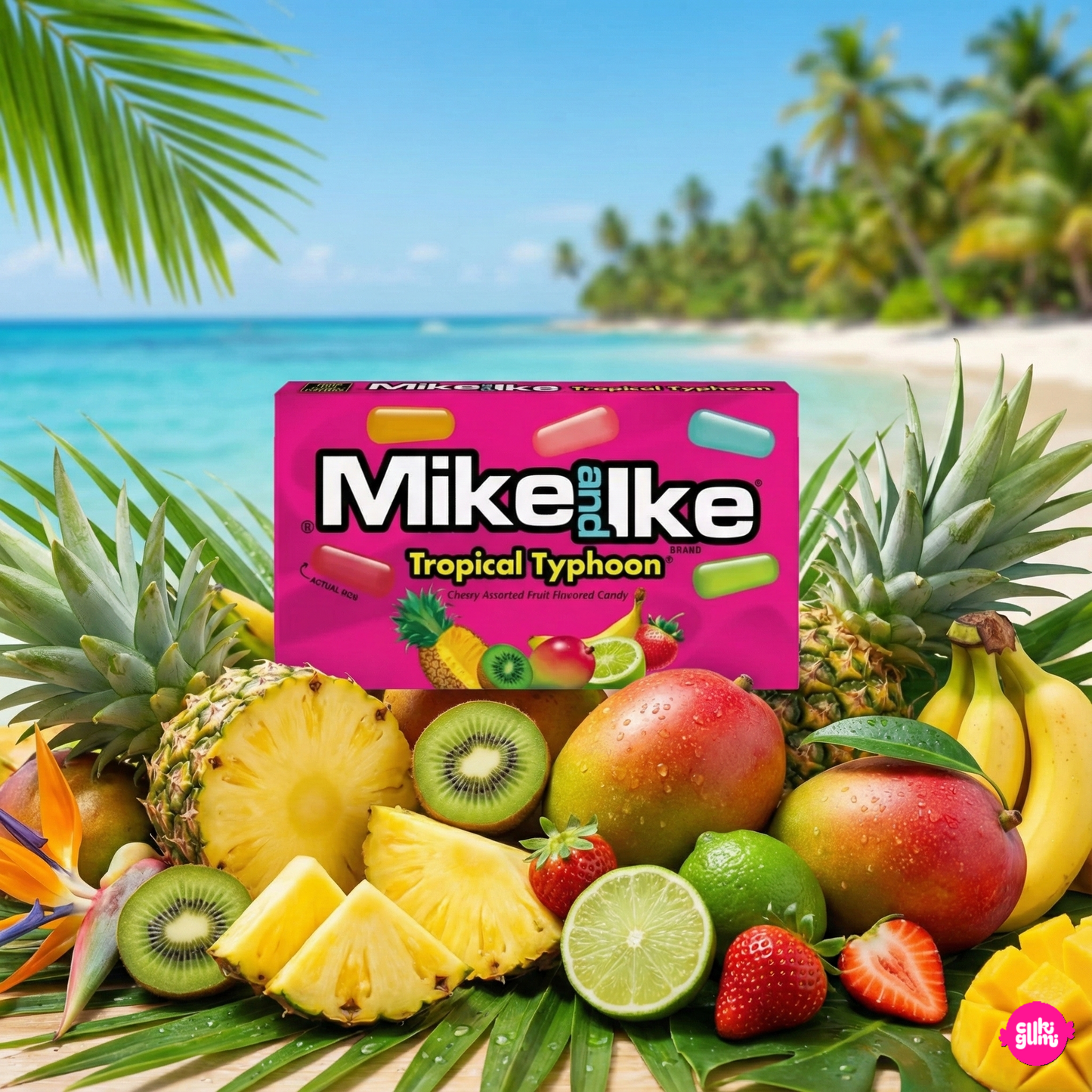 Mike and Ike Tropical Typhoon – Trópusi Gyümölcsös Rágófalatok 22g