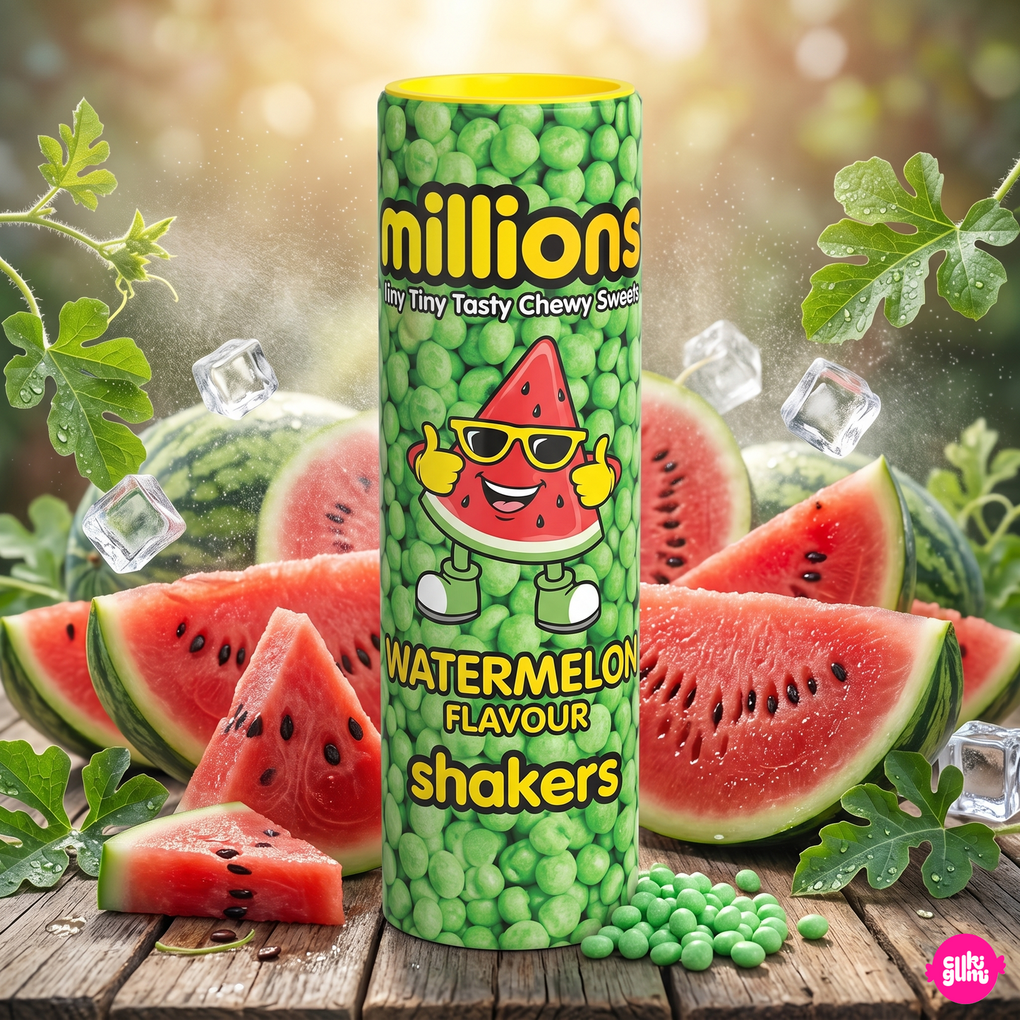Millions Shaker Watermelon 82 g – Görögdinnyés Mini Rágós Cukorkák
