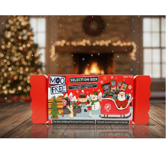 Moo Free karácsonyi seleciton box tejmentes csokoládé válogatás