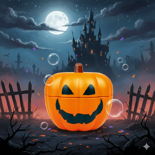 Vidám Halloween Tök Fém Tároló 75g