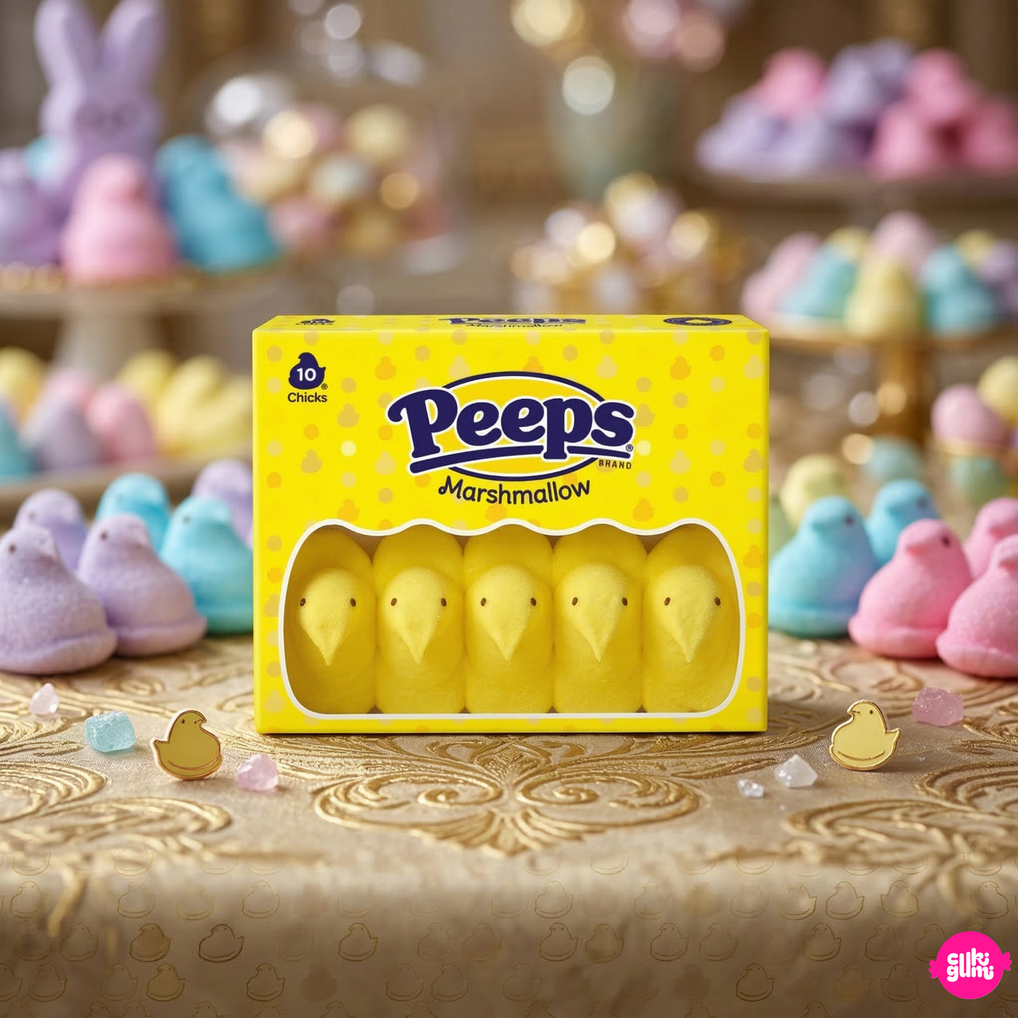 Peeps Sárga pillecukor csibék 10 db 85 g