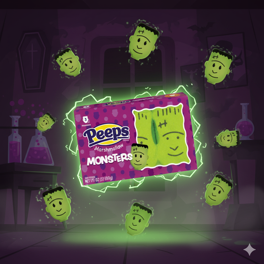 Peeps Marshmallow Monsters 43g - Szörny Pillecukor
