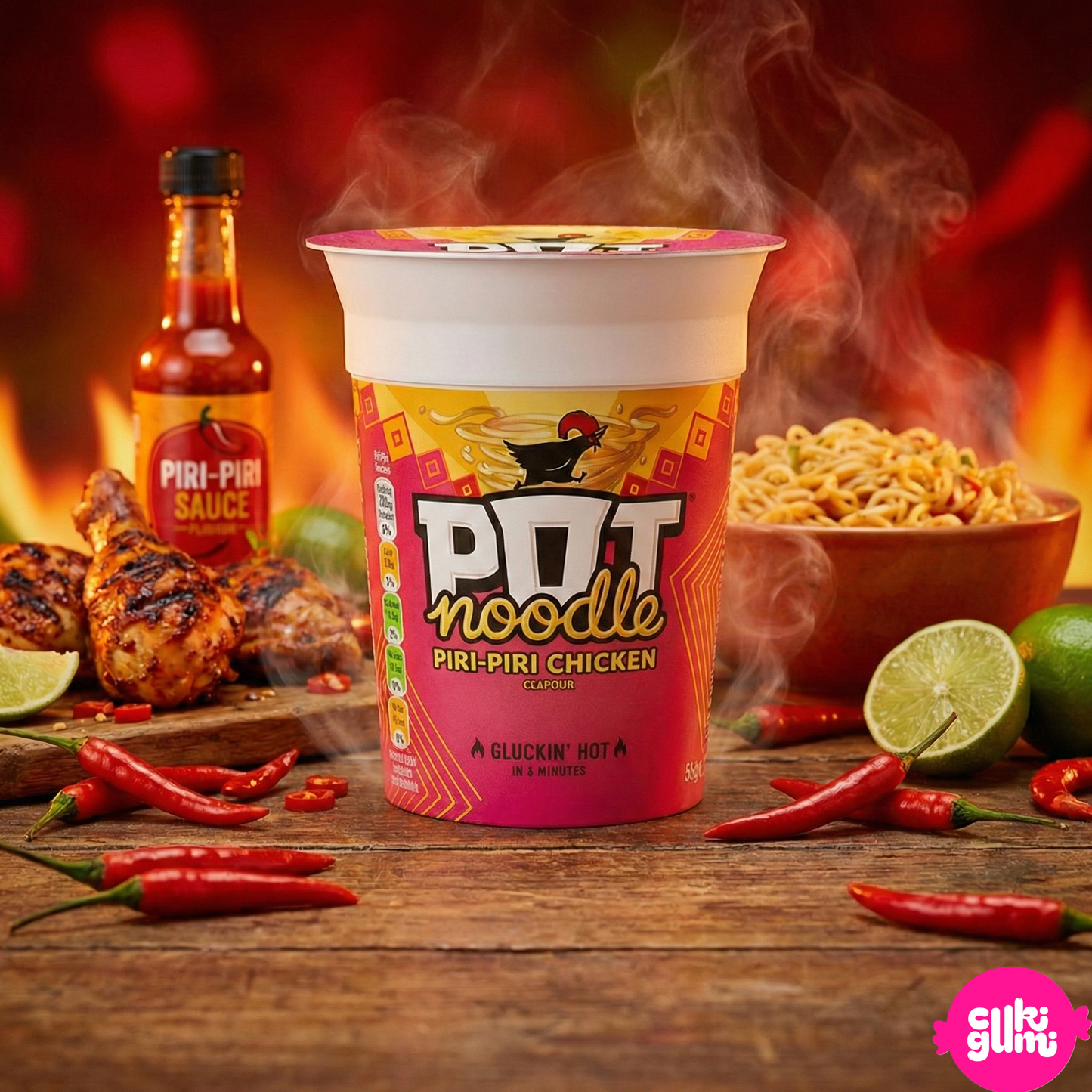 Pot Noodle Piri-Piri Csirkés Ízű Instant Tészta 90 g