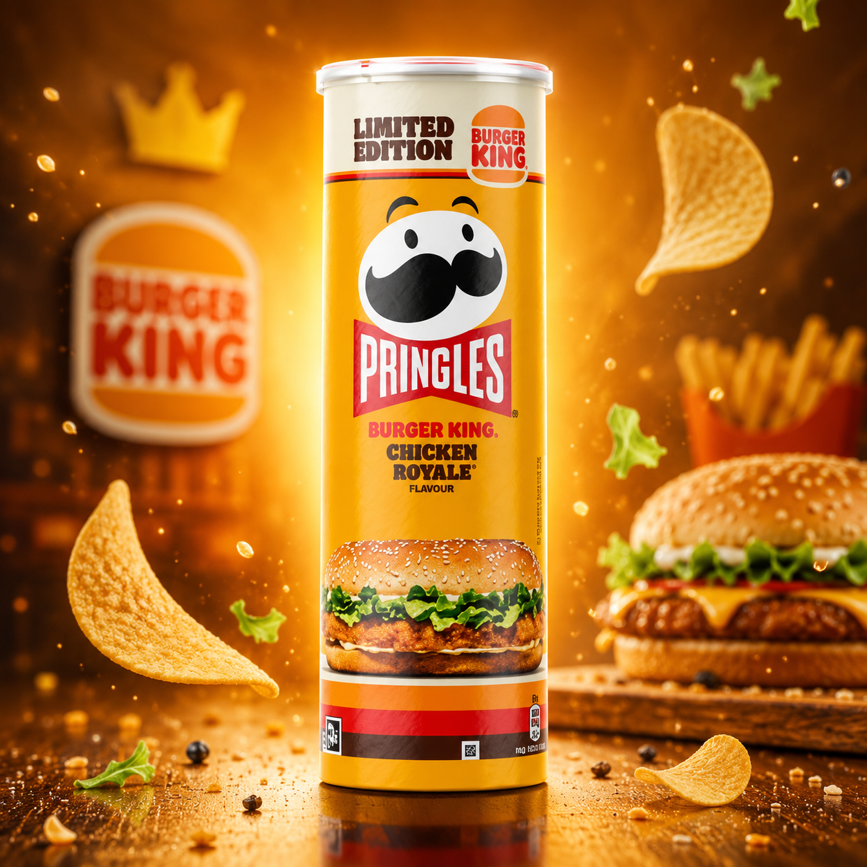 Pringles Burger King Chicken Royale 165g â Csirkeburger ĂzƱ Chips