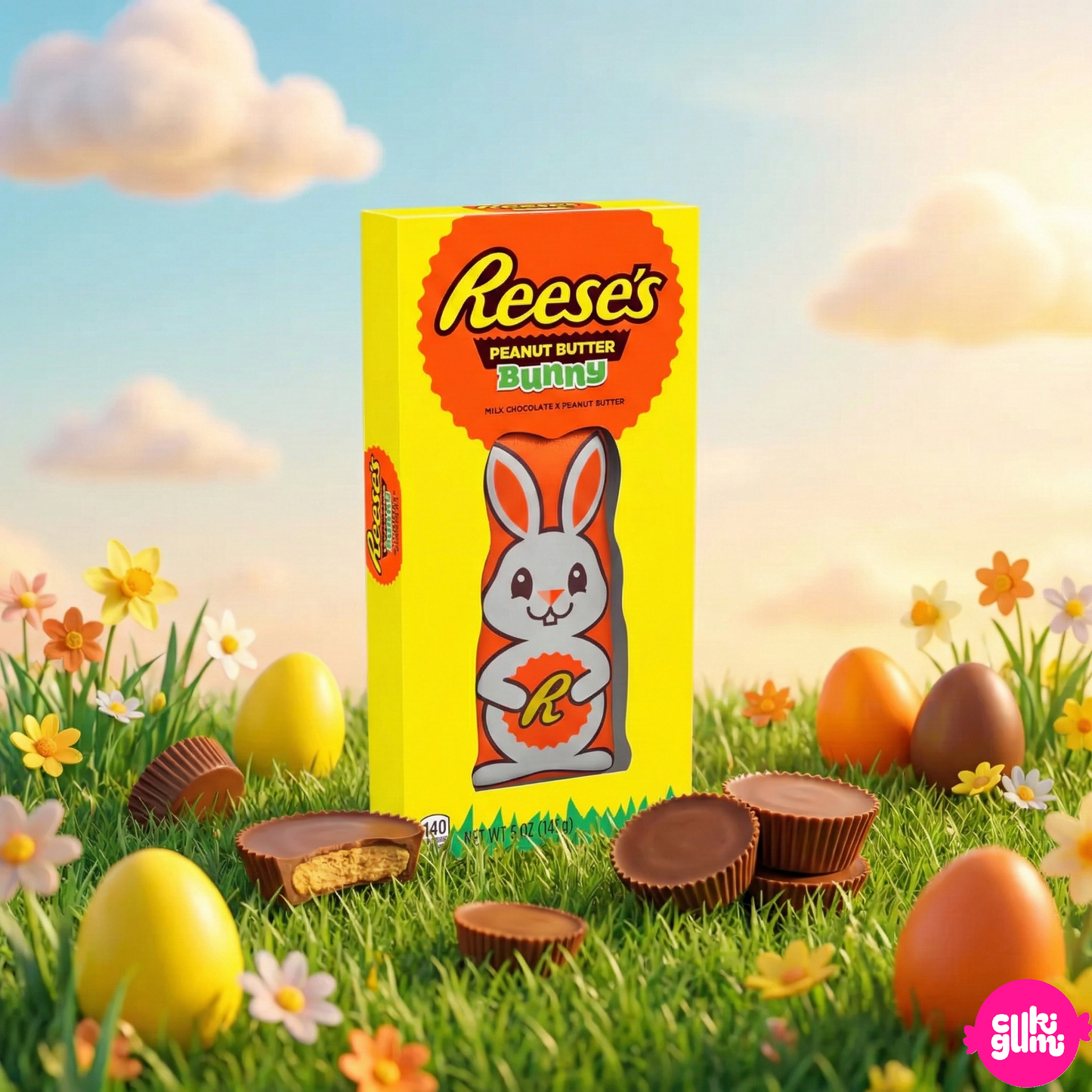 REESE'S PEANUT BUTTER BUNNY 141 g – Tejcsokoládé nyuszi krémes földimogyoró-töltelékkel