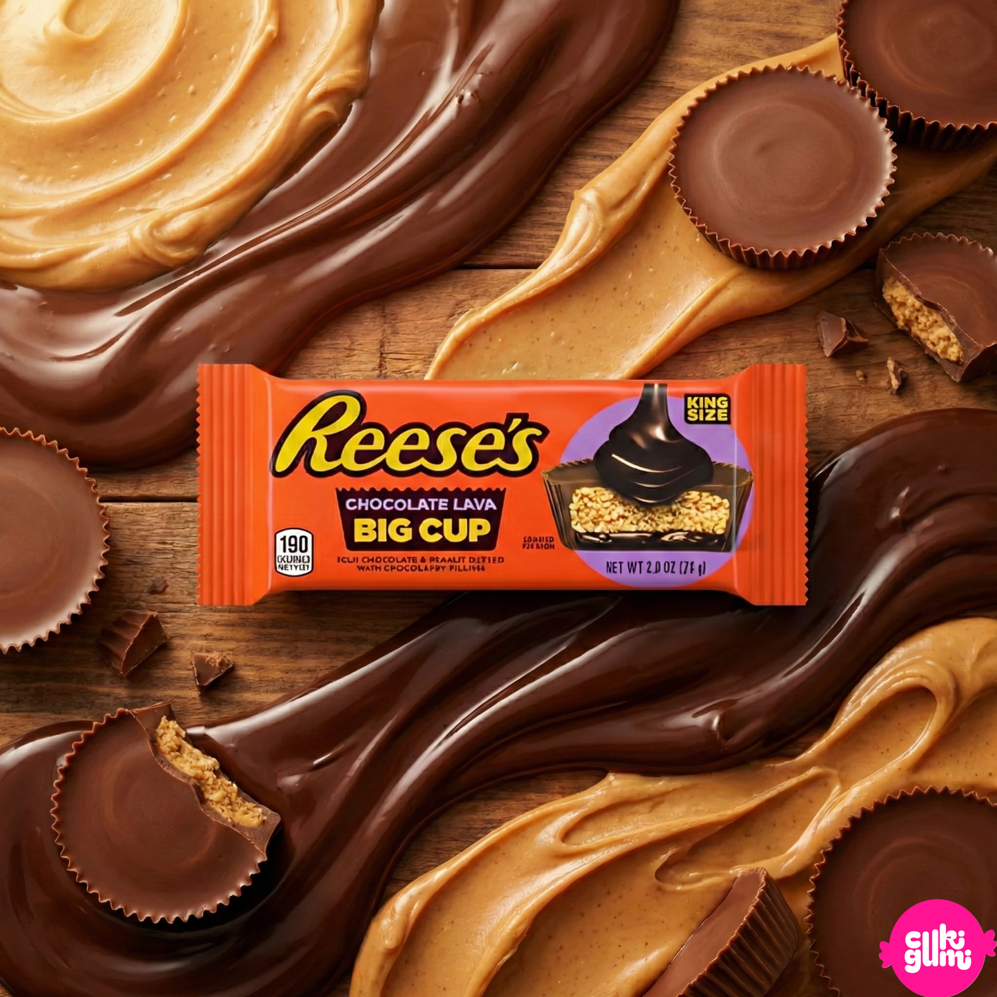 Reese's Peanut Butter & Chocolate Lava King Size 79 g – Lágy mogyoróvajas–csokoládés töltött szelet