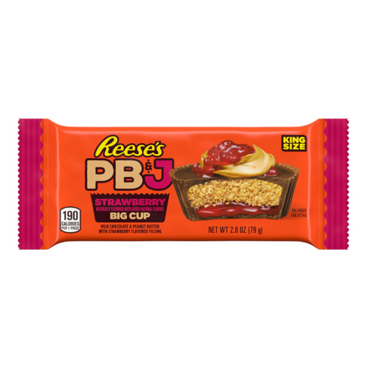 Reese’s PBJ Strawberry Big Cup King Size 79g - epres ízesítéssel