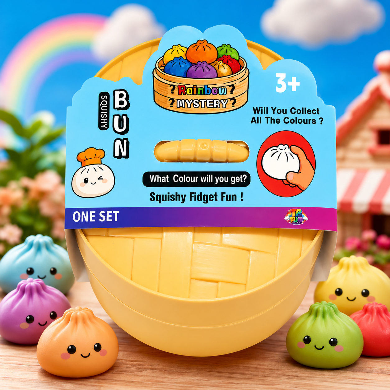 Squishy Bun Dumpling – Mini Gombóc Formájú Nyomkodható Squishy Játék