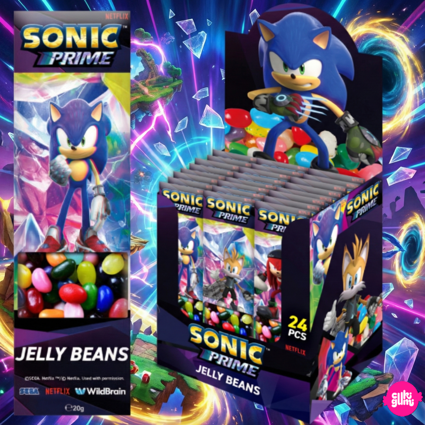 Jelly Bean Sonic Prime – Rainbow Fruit Jelly 20g
