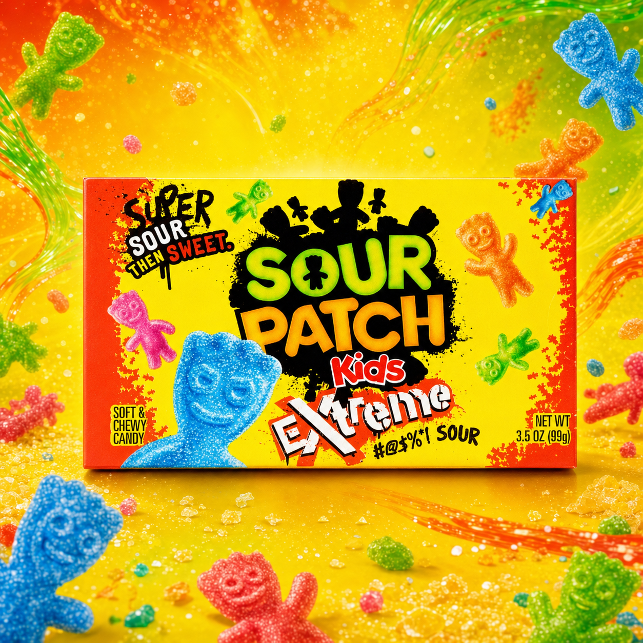 Sour Patch Kids Extreme 99g – Extra Savanyú Gyümölcsízű Vegán Gumicukor