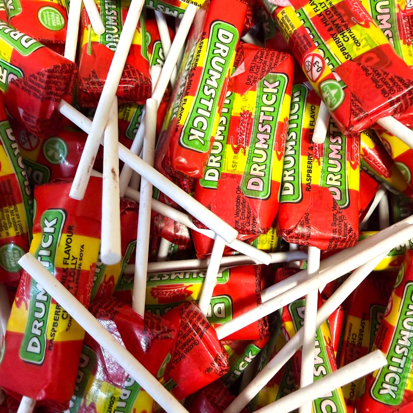 Swizzels Original Drumstick Lollies – Epres-tejes gumicukor 'nyalóka' 100g