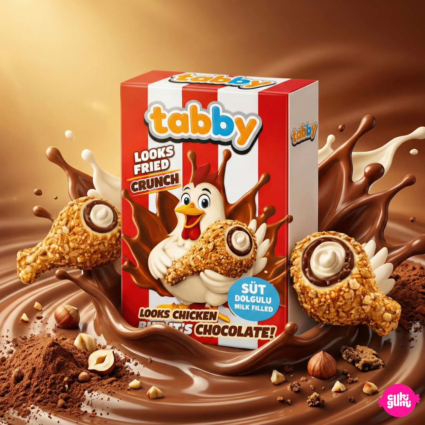 Tabby Cream Stuffed Chicken Legs Chocolate 50 g