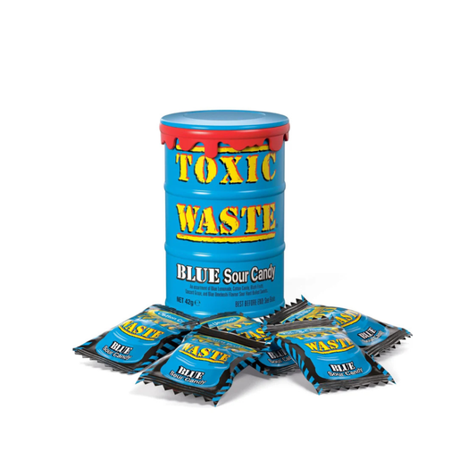 Toxic waste kék hordó