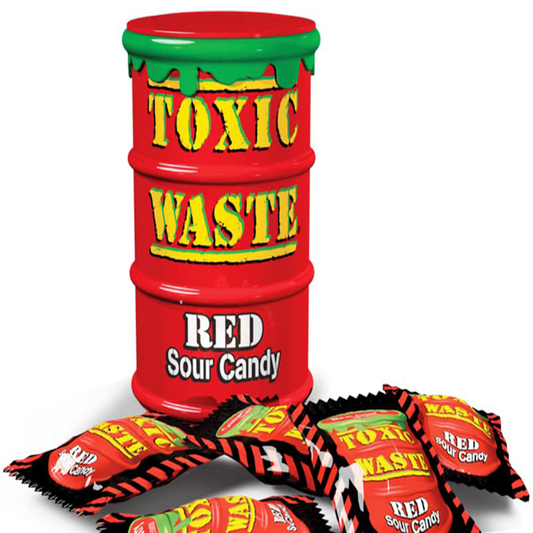 Toxic Waste Hazardously Sour Candy Hordó piros 42g