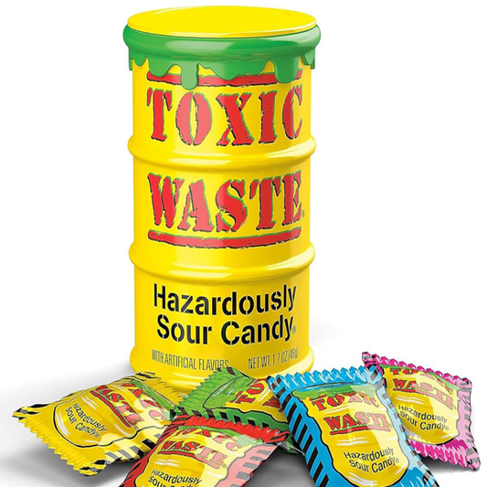 Toxic Waste Hazardously Sour Candy Hordó Sárga 42g