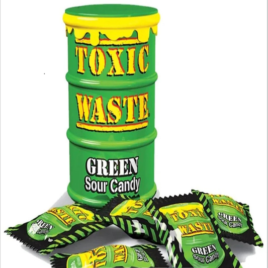 Toxic Waste Hazardously Sour Candy Hordó Zöld 42g