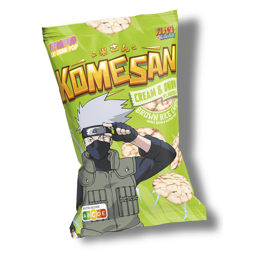 UltraPop Komesan – Hagymás Tejfölös Rizschips Kakashi Edition 60g (Naruto)