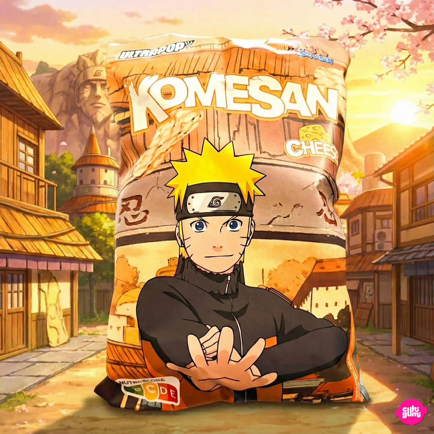 UltraPop Komesan – Sajtos Rizschips Naruto Edition 60g (Új Desing)